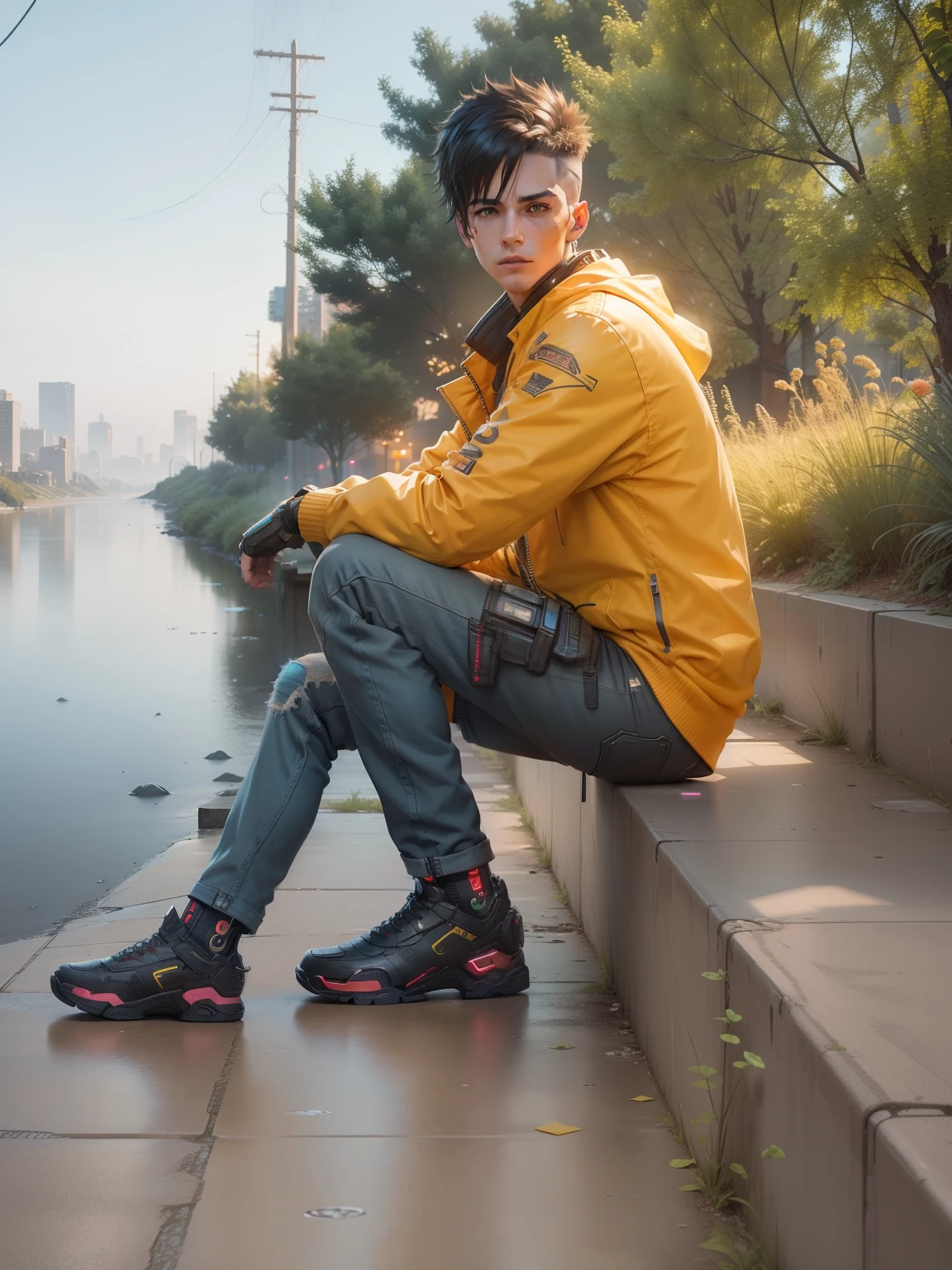 cyberpunk,smartboy,lighting realistic background,8k,u4