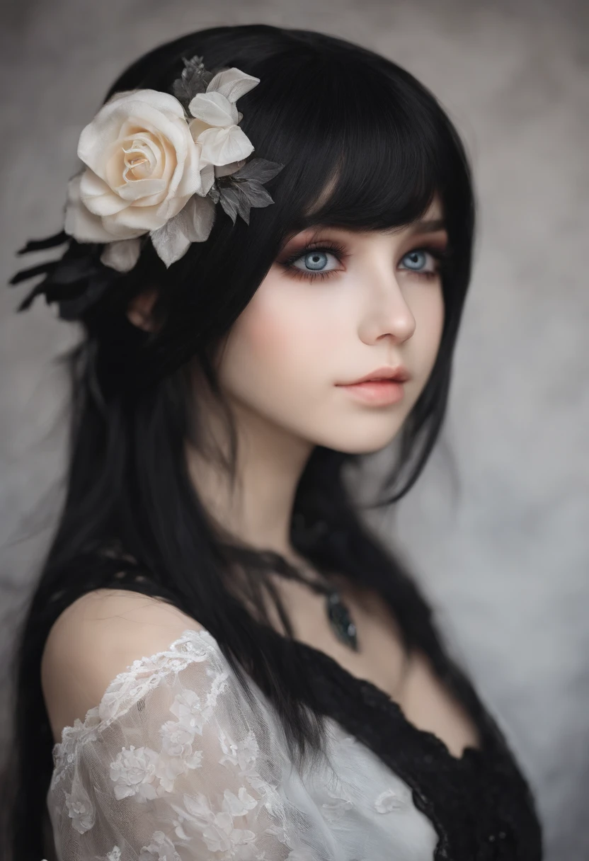 Realismo del anime, Anime hiperrealista, Chica de anime en la vida real, 1 7 - year - old goth girl, Anime realista, Cara ultra realista, Estilo de realismo de anime, Caras ultra realistas, cabello ????? y ojos grandes, realista - anime, Anime fotorrealista, Caras ultra realistas precisas, Anime semi realista