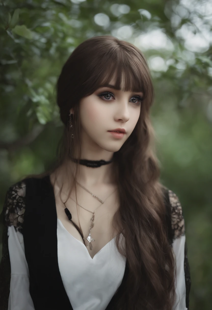 Realismo del anime, Anime hiperrealista, Chica de anime en la vida real, 1 7 - year - old goth girl, Anime realista, Cara ultra realista, Estilo de realismo de anime, Caras ultra realistas, cabello negro y ojos grandes, realista - anime, Anime fotorrealista, Caras ultra realistas precisas, Anime semi realista