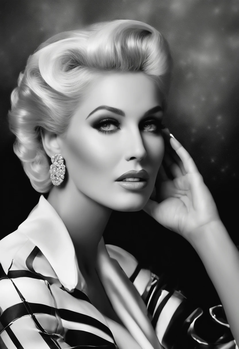 Visualize neutral colors (black and white) with all design elements, including points, lines, planes, shapes, textures and apply them to two-dimensional works. based on the meaning of the song Can't Help Falling in Love by Elvis Presley
