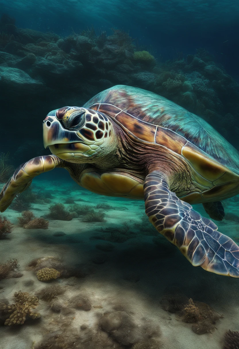 Neon SeaTurtle