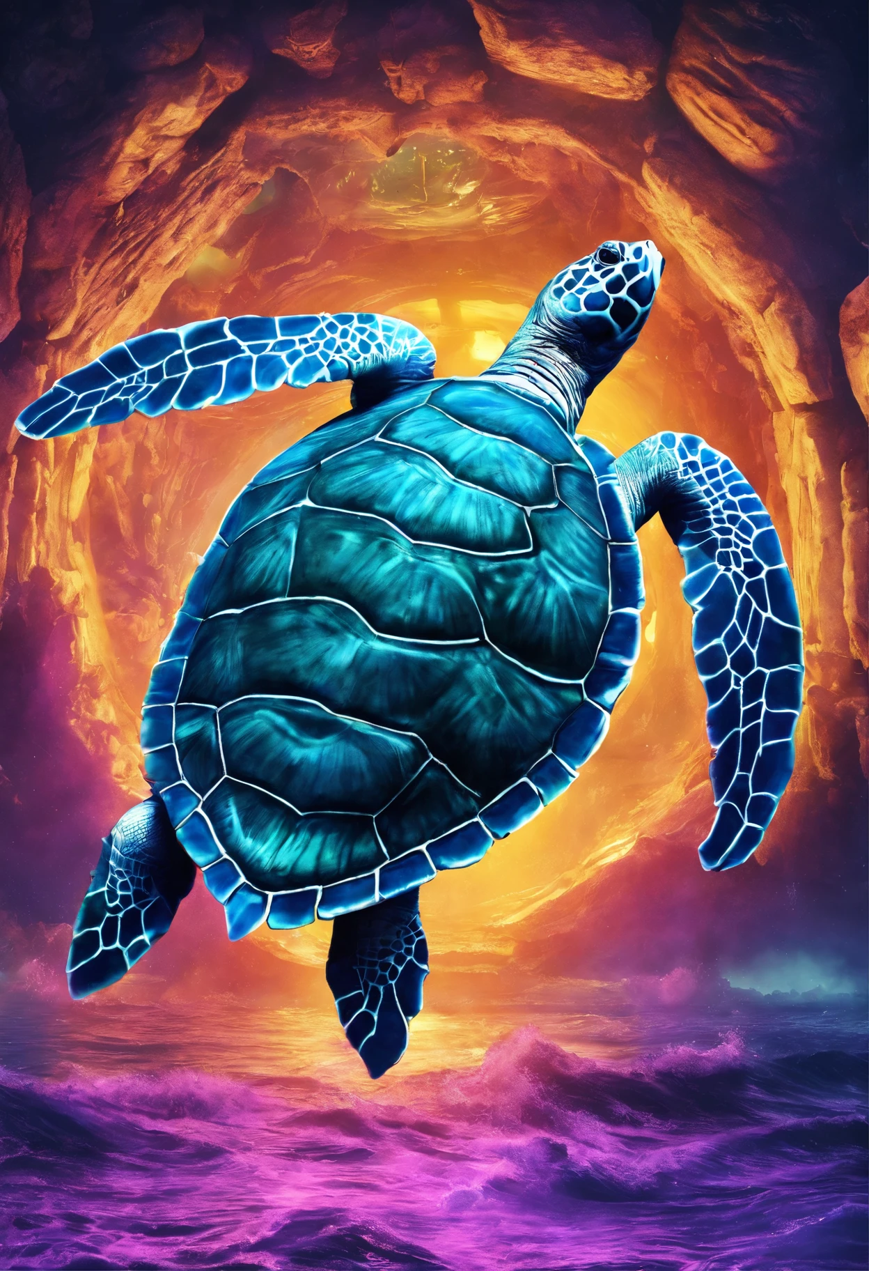 Neon SeaTurtle
