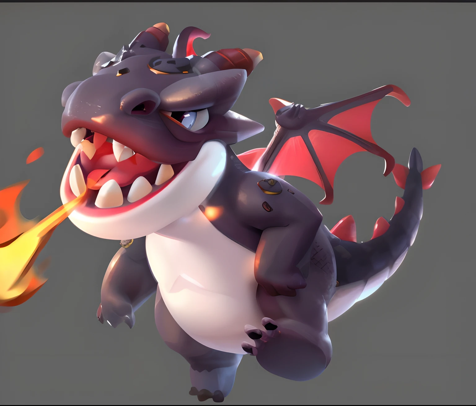 Cartoon Dragon,Fire comes out of the mouth, a baddass dragon, cute little dragon, dra the dragon, fat dragon, as an anthropomorphic dragon, anthropomorphic dragon, epic dragon, excoriating, 3 d render official art, Dragon!, Demanding design, full body dragon concept, but as an anthropomorphic dragon