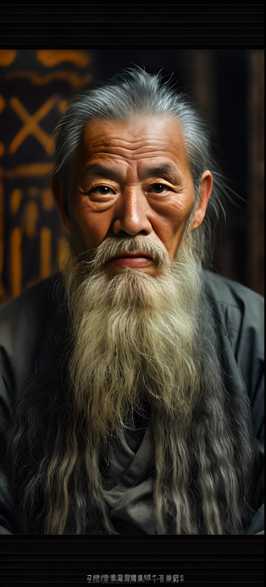 arafed man with a long beard and a white beard, An old man, Wise old man, author：Cheng Zhengkui, chinese artist, old man, inspired by Wu Daozi, old man portrait, an 80 year old man, portrait of monk, Taoist master, long grey beard, Oriental face, asian man, Asian people