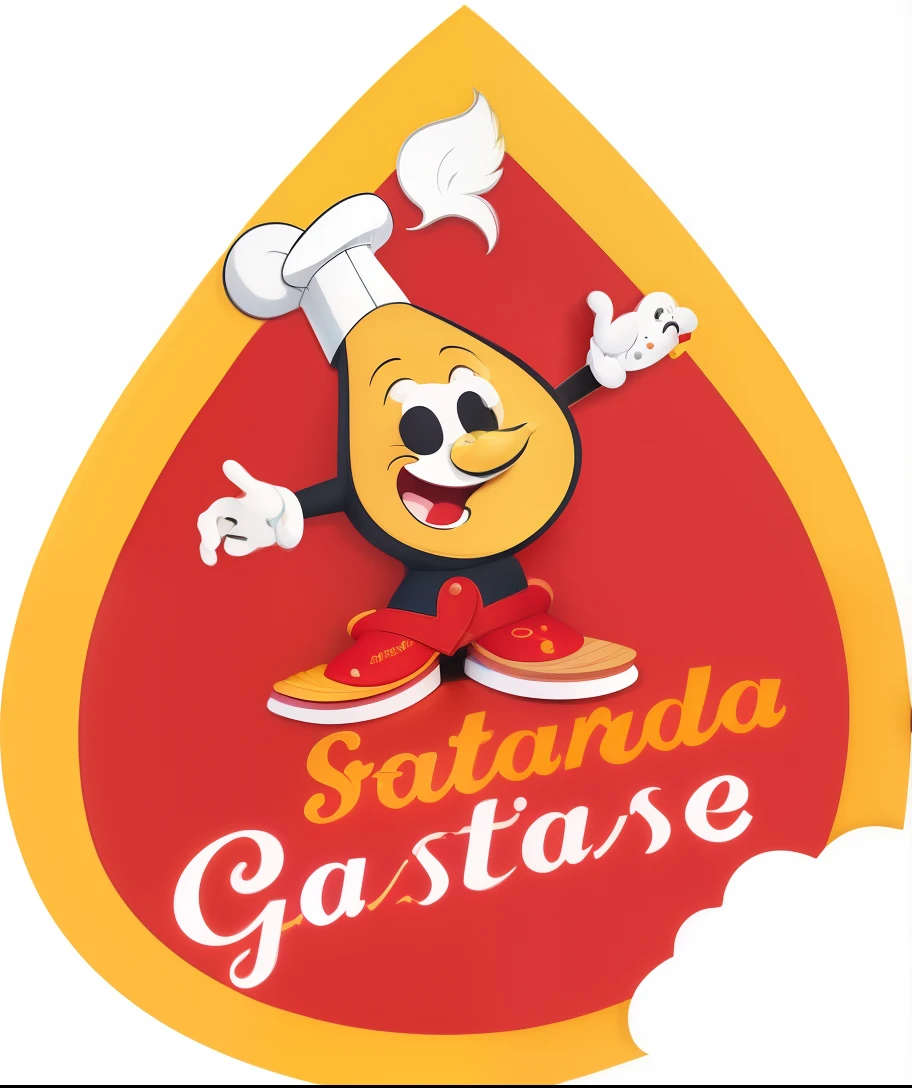 um personagem de desenho animado de um chef com uma pizza em seu prato, gostoso, Logo, Logo, frango aji, Logo has", Condorito, logo arttype, por Hirosada II, Logotipo", caio santos, Logotype for lunch delivery, Hosada, Logos, Company logotype, gojo satoru |