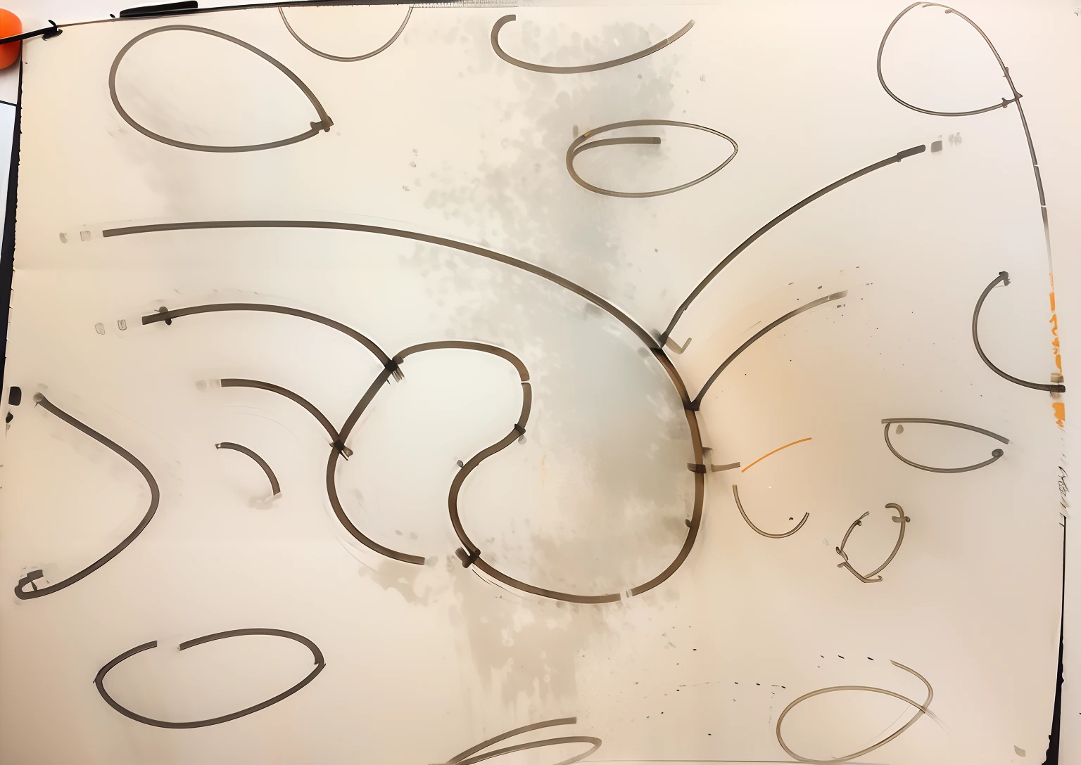 an abstract drawing, inspired by Jean Arp, drawn on paper, single line drawing, thick line drawing, continuous line drawing, drawn with a single line, paper drawing, Inspired by Jean Dubuffet, one - line drawing, single line drawing, Simple drawing