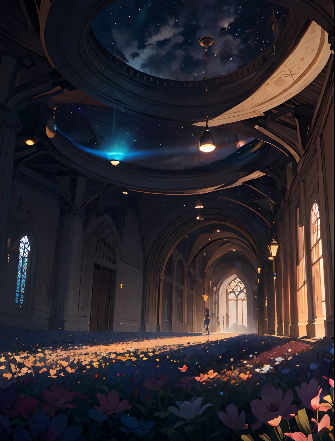 expansive landscape photograph , (a view from below that shows sky above and open field below), a girl standing on flower field looking up, bright sunny day (clouds:1.2), distant mountain, tree BREAK
production art, lot of purple and orange, intricate details, volumetric lighting, realism BREAK
(masterpiece:1.2), detailed shadows, (best quality), 4k, ultra-detailed, (dynamic composition:1.4), highly detailed, colorful details,( iridescent colors:1.2), (glowing lighting, atmospheric lighting), dreamy, magical, (solo:1.2)