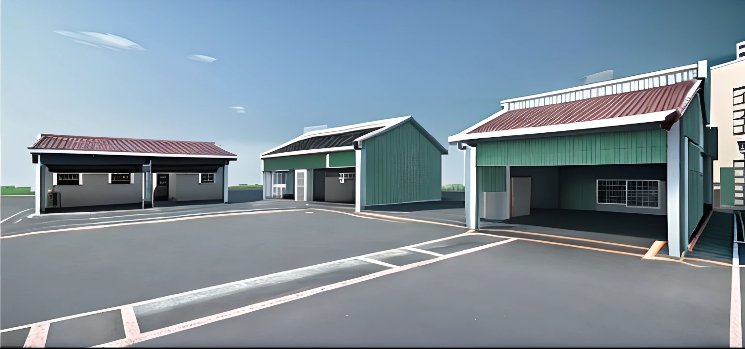 there are two buildings with a parking lot in front of them, perspective view, 3 d perspective, 3 d rendering, 3d rendering, 3 - d render, digital rendering, 3 d renders, render 3 d, 3/4 view realistic, rendering, detailed rendering, front perspective, conceptual, 3d render, 3 d render, orthographic 3d rendering