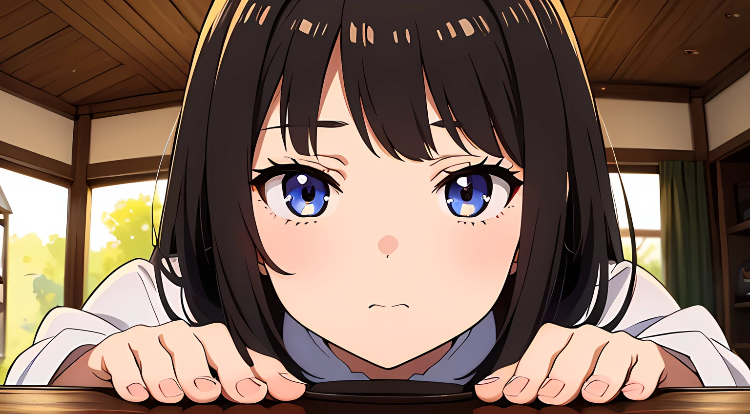 Setting: A whimsical coffee shop. nekomimi girl and boy sit at a table, chatting, close up, top-quality, (beautiful eyes finely detailed, Face to detail), detailed, High resolution illustration