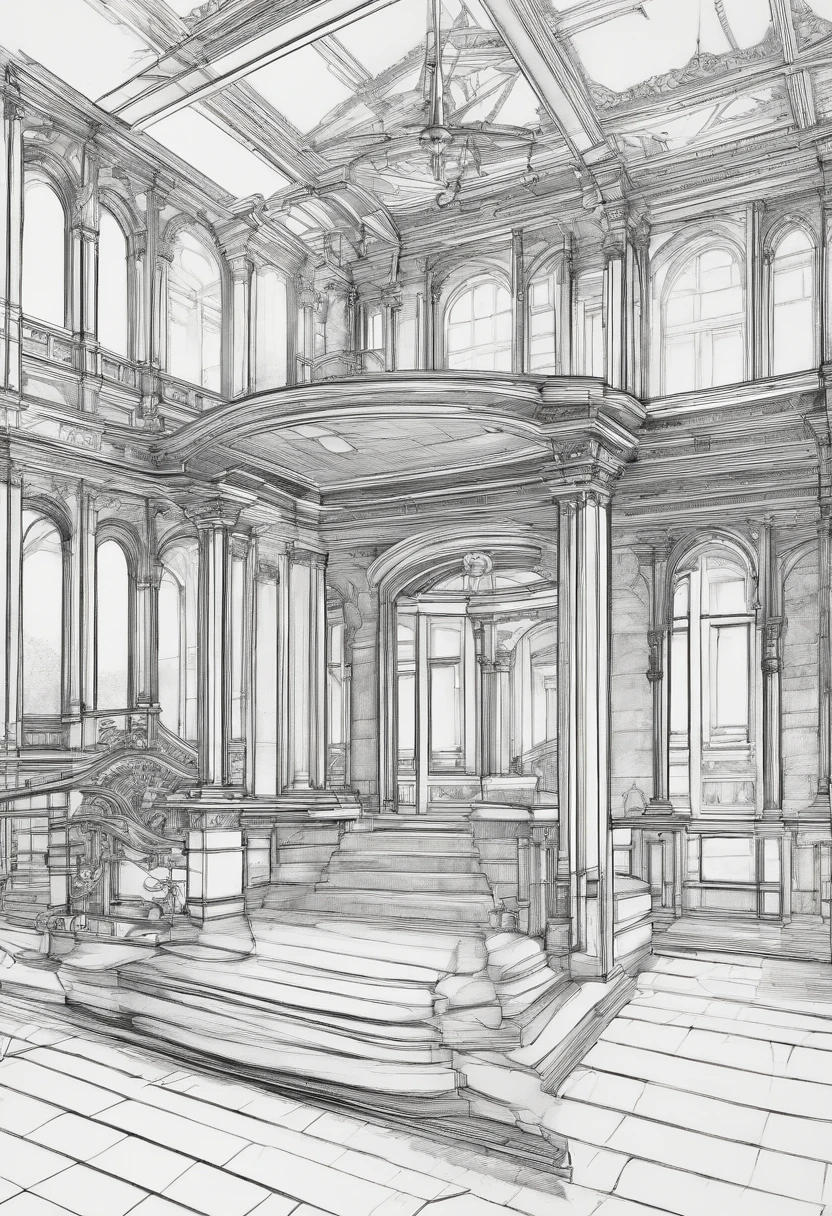"Highly detailed architectural blueprints,Hand drawn in pencil,Precise measurements and specifications, Complex mechanical parts, Accurately represent materials and textures, Technical drawings with clear annotations, Professional-grade detail and accuracy."