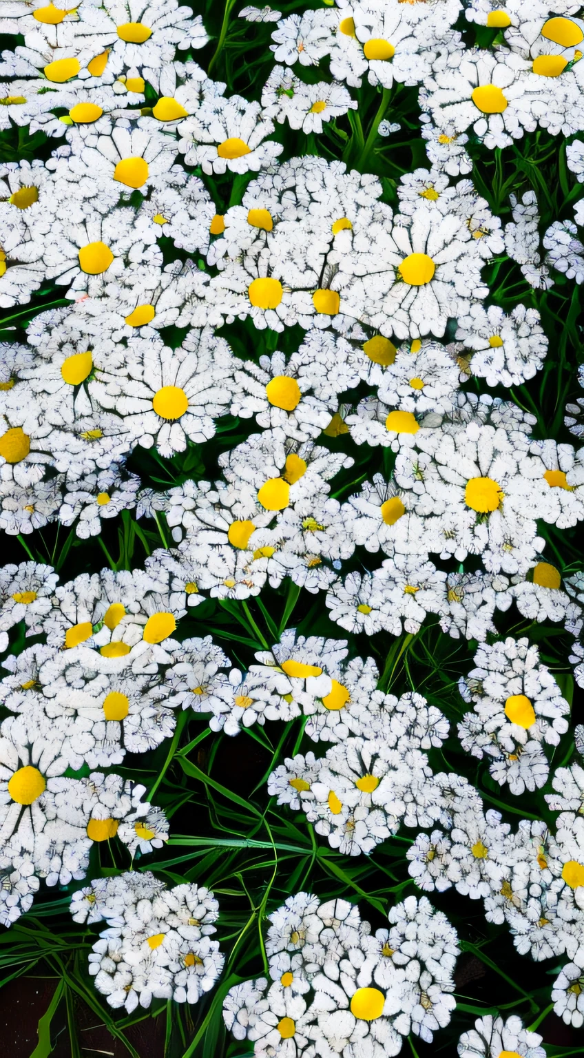 There are snowflakes on the flowers