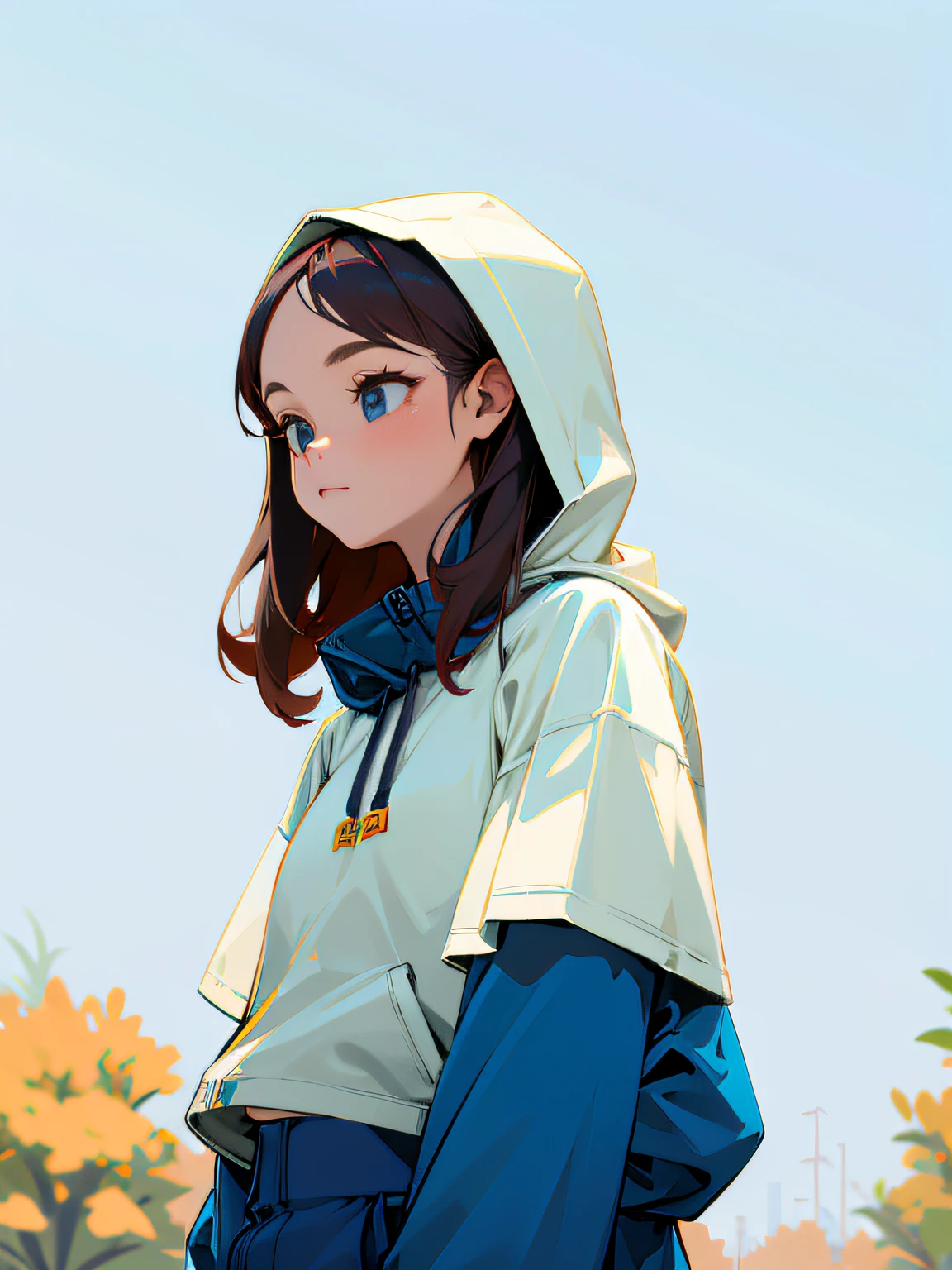 girl wearing hoodie