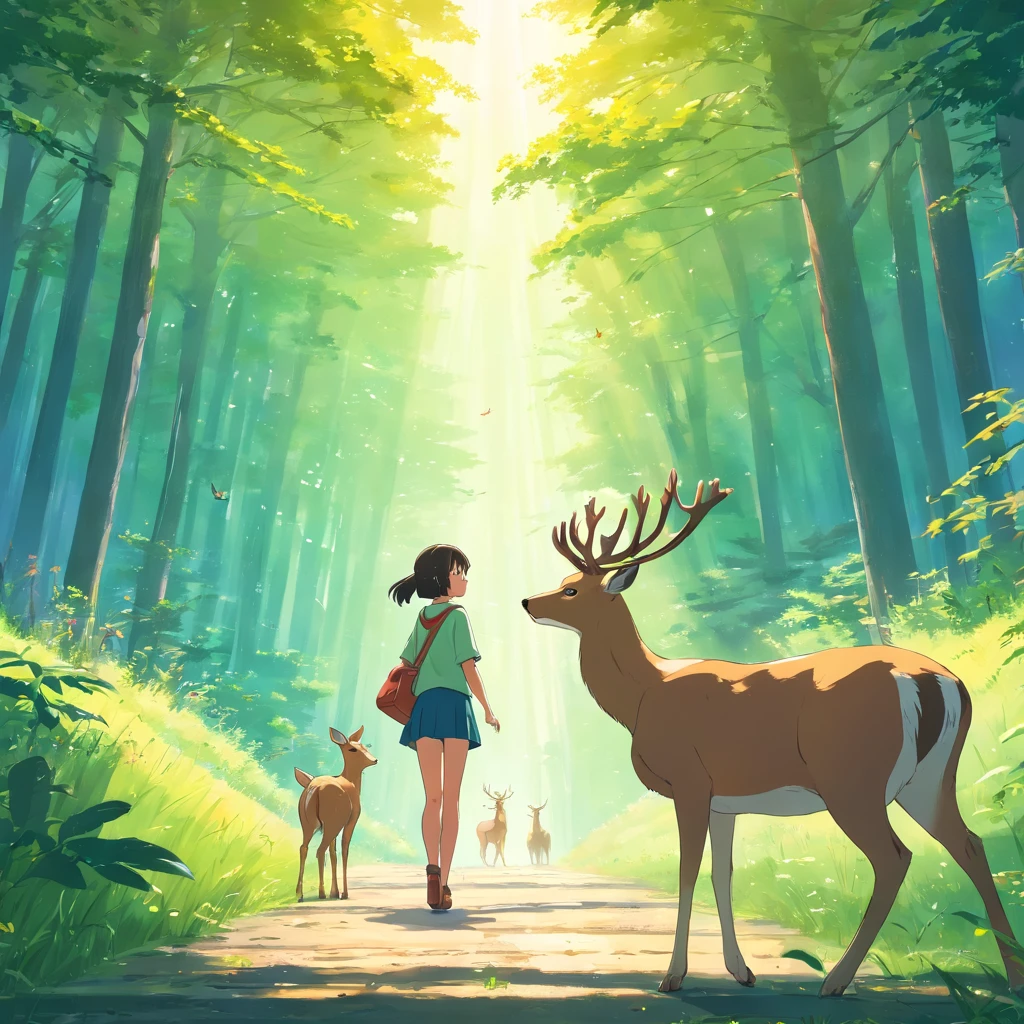 the girl with the deer