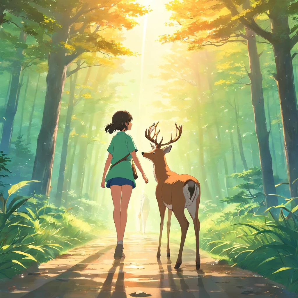 the girl with the deer