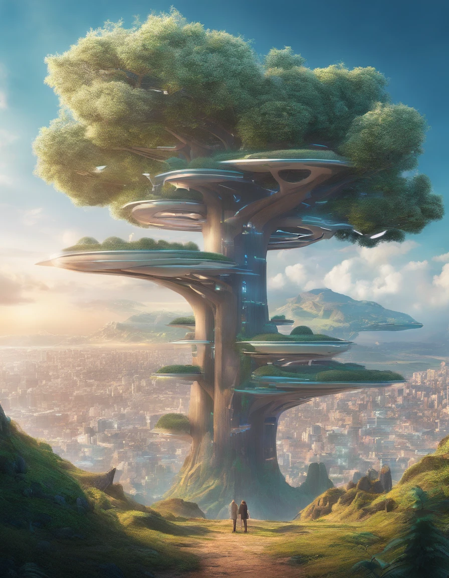 Pixarstyle World Tree: A waist-length portrait of a mature man in dress clothes, sorriso, textura natural da pele clara , texturas 4k, hdr, intrincado, altamente detalhado, foco nítido, cinematic visual, hiperdetalhado