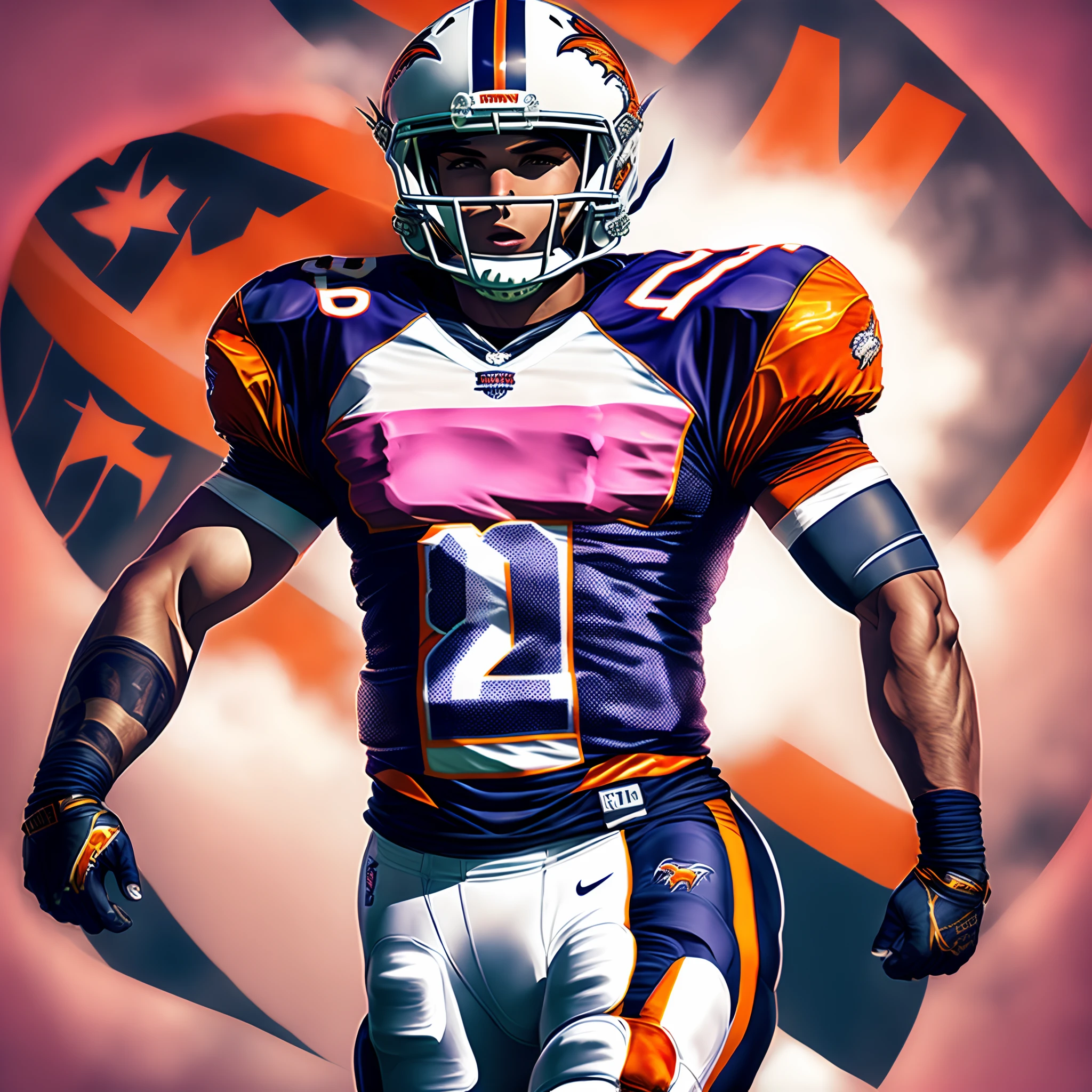 Breast cancer awareness broncos football uniform