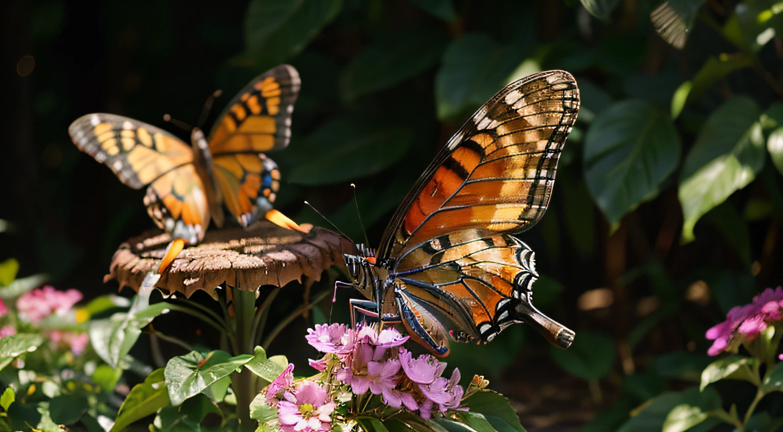a hyper realistic photography of the a Butterfly in Melbourne, no people, Nikon D850 DSLR 4k camera, 100mm lens, F 1.2 aperture setting, bright and natural lighting, vibrant, fun and relaxing atmosphere