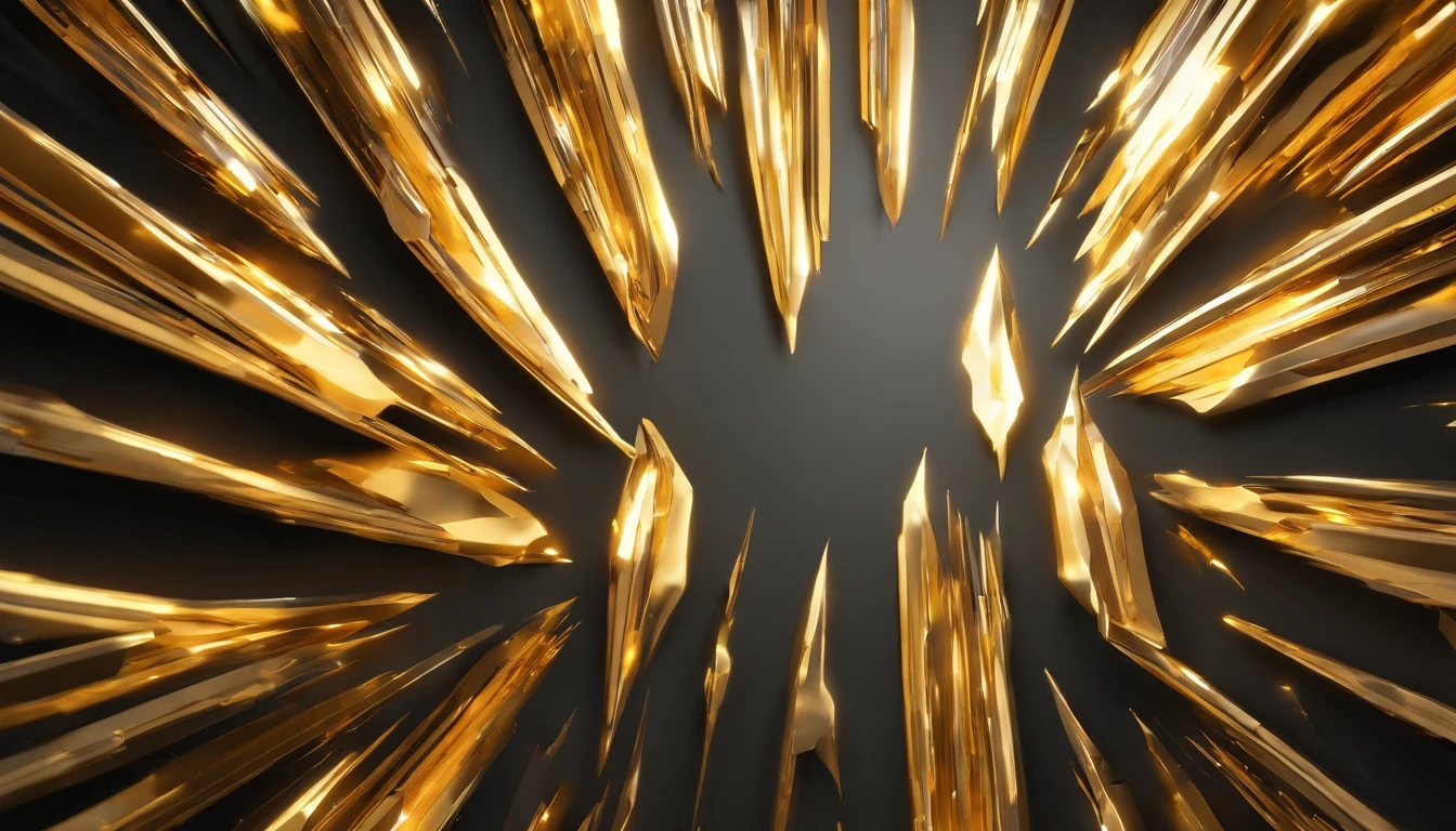 Flowing flashes of light Black gold Textured wall-paper opulent shooting stars