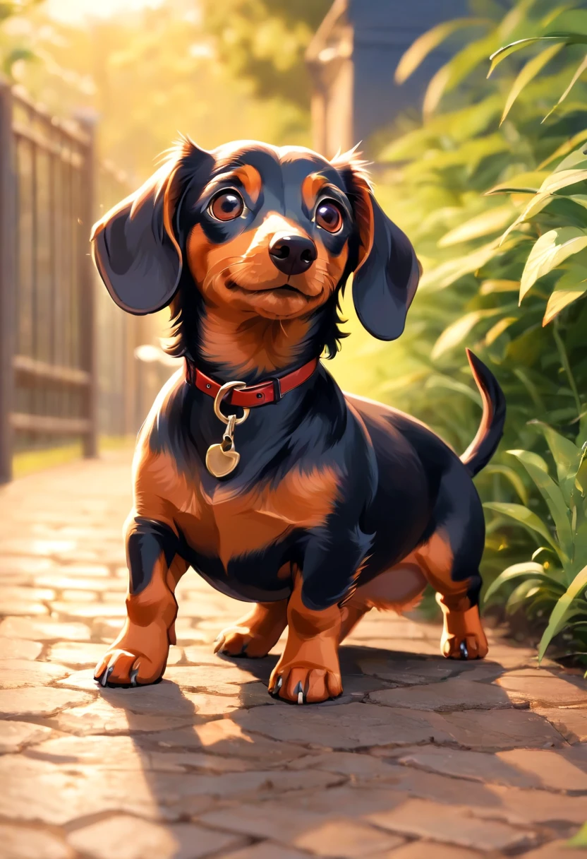 "Generate ultra-high-resolution images of stylish miniature dachshunds, In classic poses . Advanced macro photography techniques are used to bring out the intricate details of a miniature dachshund's fur, little beard, y ojos expresivos. Exposure."

Place the camera at the eye level of the miniature dachshund，to create an intimate bond between the viewer and the subject of the miniature dachshund. Implementa una gran apertura para crear una profundidad de campo reducida, Haz que el perro salchicha en miniatura se destaque claramente sobre un fondo suave y borroso.

Enhanced lighting to accentuate the texture and contours of the miniature dachshund's body, y use software para eliminar sombras duras y crear un ambiente acogedor.

Pick up the miniature dachshund in a relaxed position, Pero equilibrado, Mostrar flexibilidad y elegancia. Intenta capturar momentos de movimiento natural, prolongar, beauty of pubic hair, etc. Convey a real feeling.

We have implemented post-processing technology to improve image clarity, contraste, y balance de color, Protege todos los aspectos del perro salchicha miniatura, De patrones intrincados a miradas intensas, Present it in great detail.

Finalmente, Captura momentos fugaces，Transmite la belleza suave y la elegancia innata del perro salchicha miniatura，and celebrate the unique curiosity and calm nature of the miniature dachshund. "