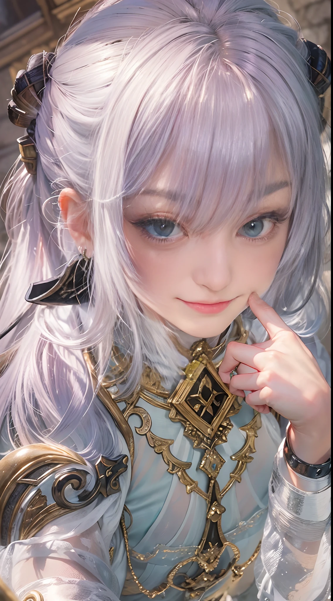 (Numerous award-winning masterpieces of, With incredible details, textures and maximum detail), (Ultra photo realsisim:1.4), (Realistic:1.3), (best quality real texture skin), ((medieval world)), finely quality eyes, finerly detailed face, (((Blacksmith's hammer))), , (Slender blacksmith in black), (Slender blacksmith in black), Gentle eyes, ((perfect and beautiful fingers)), ((perfect and beautiful arms)), (She has a mischievous smile on her face:1.4), Friendly and girlish face, (The devil dances overhead), Glass earrings on the ears, (Dramatic photo:1.6), Shining majestic lightning storm cloud mass and sky, halo optical phenomenon, Anti-Sacred Light, Twilight, Sunset, Dusk, (Dramaticlight), (A majestic sight), (Her expression was calm and gentle，Tremendously beautiful，but somehow terrifying), (A noble gesture), (Golden hair, Silver hair, Maroon hair), ((full-body portraits)), ((head looking up)), ((Looking down)), (full-body standing image:1.5), (She had a simple necklace around her neck，The workmanship is evil and delicate), Purgatory Altar, Old ruins infested with plants, The Great Temple of the Devil, great cathedral, The Devil's Grand Shrine, Temple ruins, detached temple, Magical Circle, Ancient Castle Site, Deserted ruins, crumbling ruins, Ancient ruins with clear water, wavelets, running water，Raised sexy，Camel toes，Flushed complexion，Desire for dissatisfaction，frontage，Correct anatomy，Detailed face, Detailed eyes，