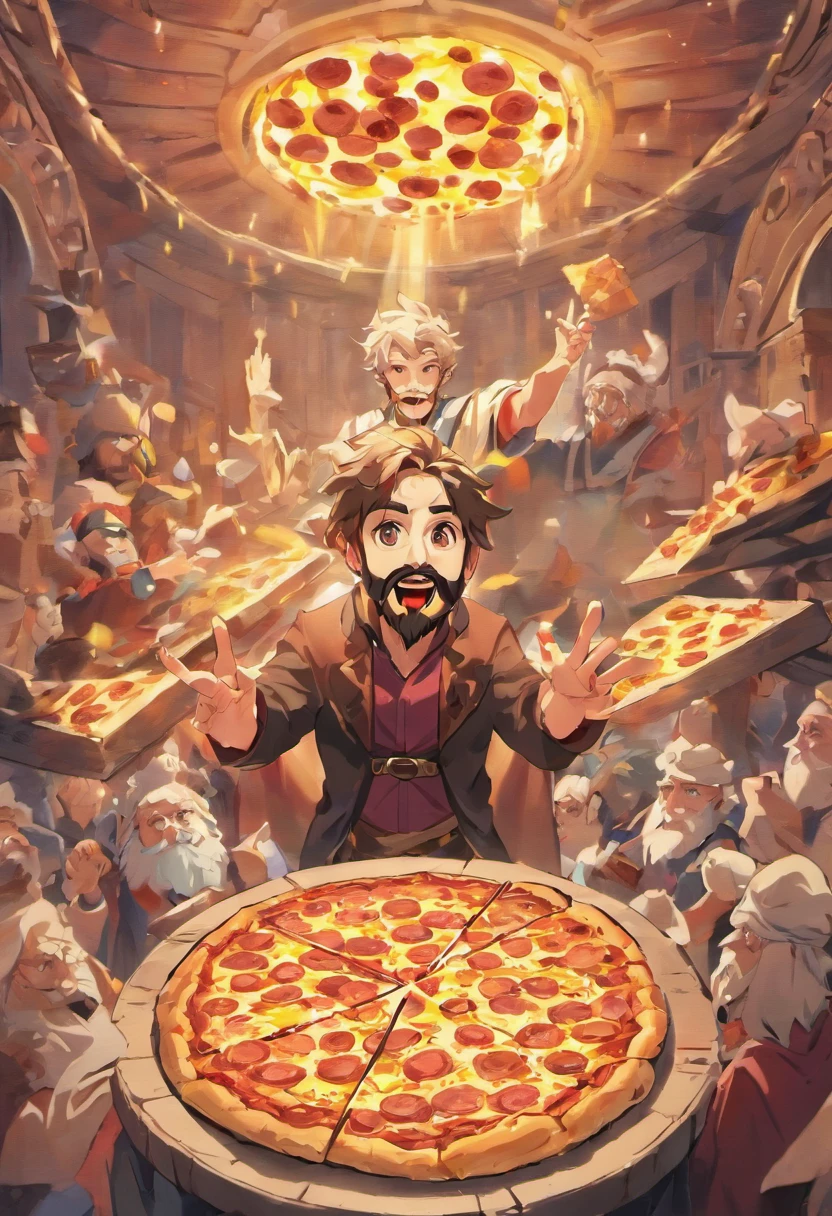 Genie of the Lamp、Hold the pizza between the tips of your index finger、(((Bearded Man)))