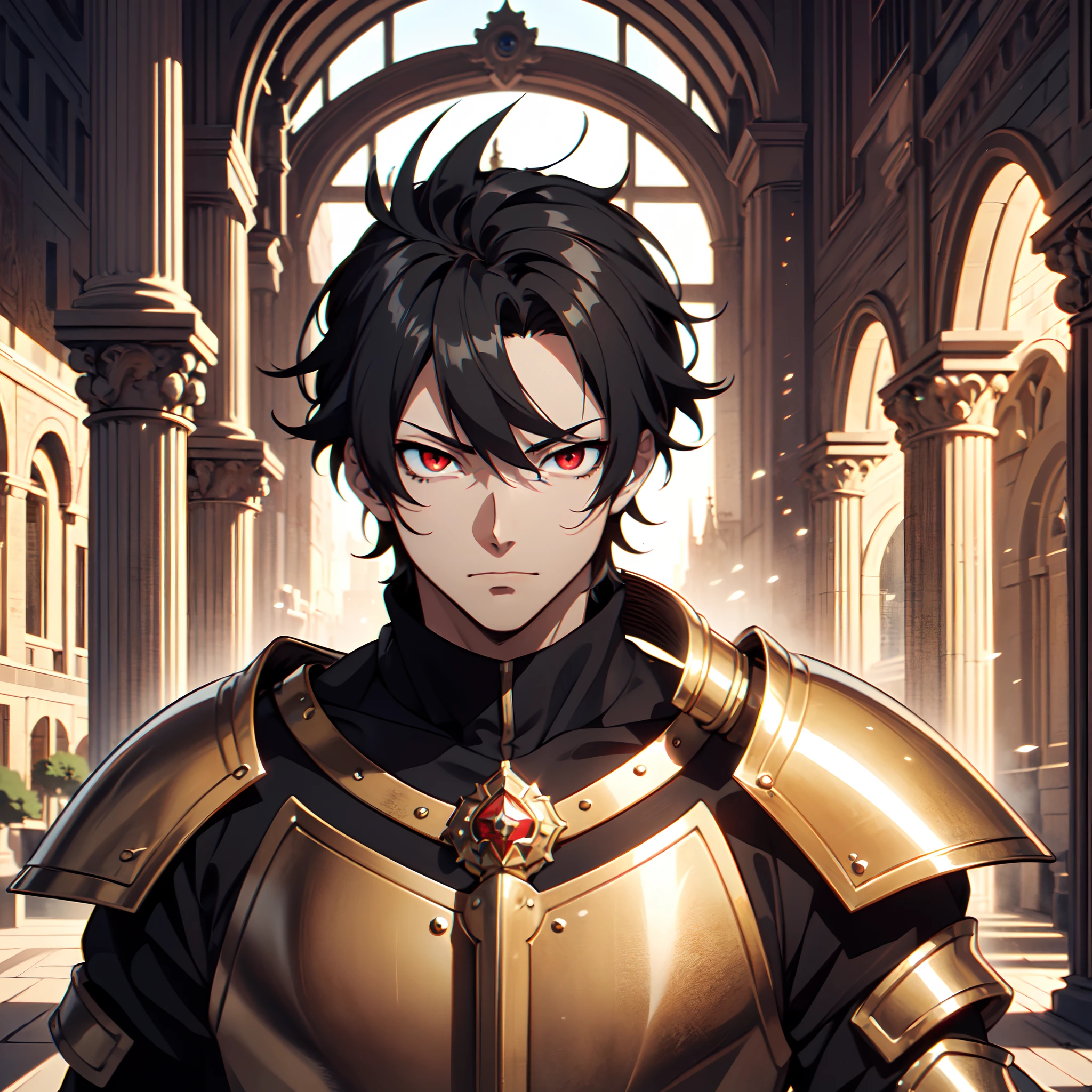 128K Ultra High Definition,
128K Ultra High Quality,
128K Ultra High Resolution,
Best Definition,
Best Quality,
Best Resolution,
Perfectly Detailed,
Perfectly Designed,
Extremely Detailed,
Extremely Designed,
Hyper Detailed,
Hyper Definition,
Hyper Quality,
Hyper Resolution,
Masterpiece,
(((Anime))),
Body Shot,
(((Boy))),
Handsome,
Muscular Body,
(((Black Short Hair))),
(((Red Eyes))),
(((Hyper Detailed & Perfectly Designed With Ultra High Quality Warlord Armor))),
(((Inside Of Medieval Royal Palace Background Scenery))),