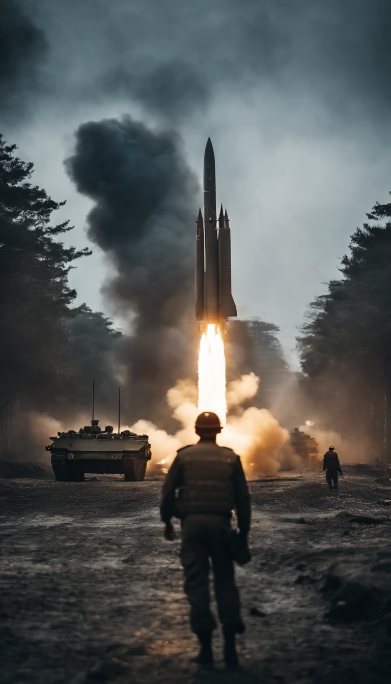 Missiles fell in the war、The one who runs away々
