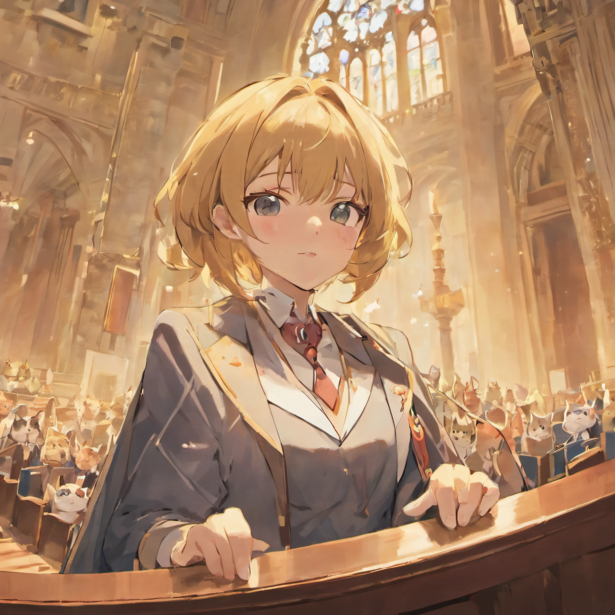 Parliament building ruled by cats、Congressman is a cat、Cat is a member of Congress、Cat is a reporter