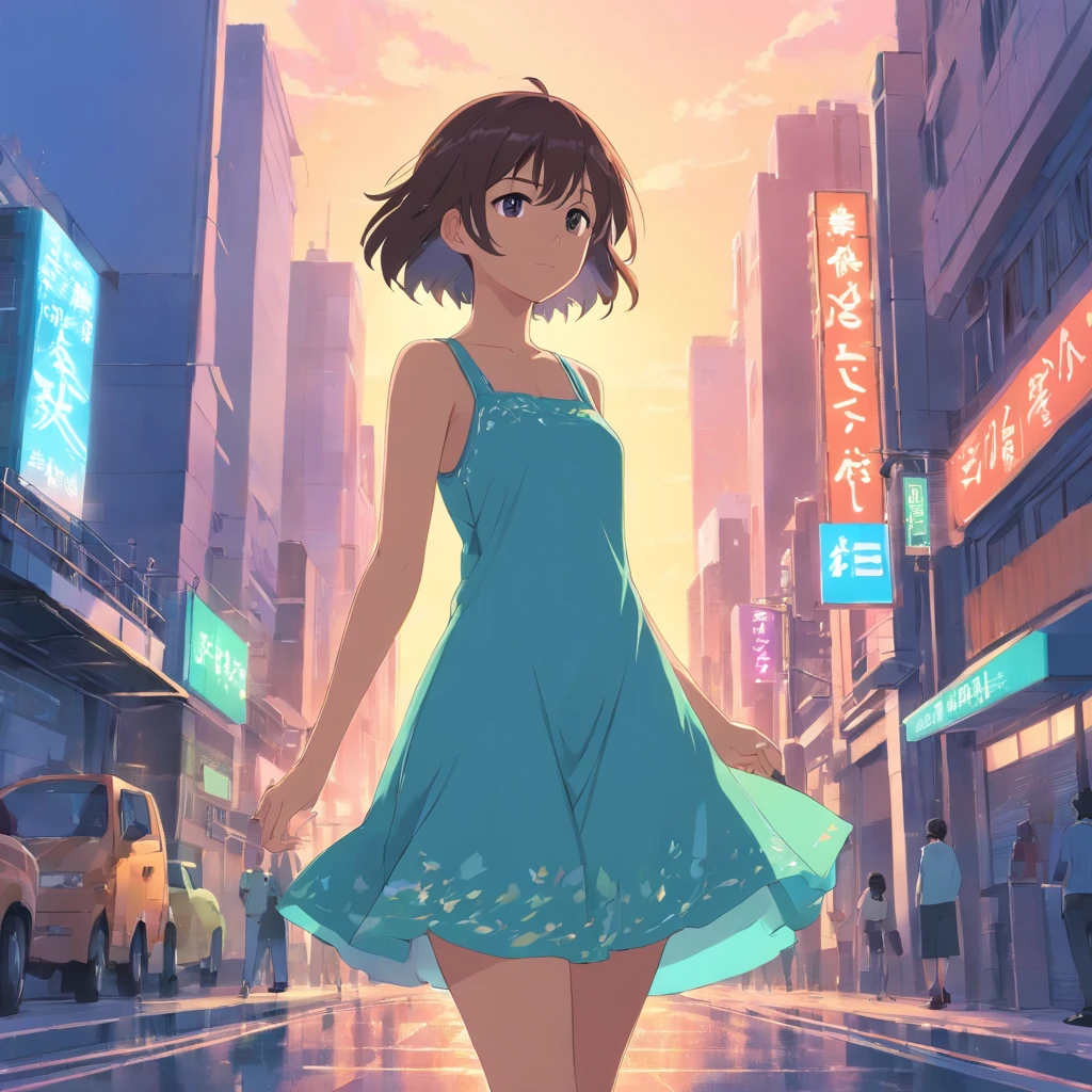 Vestido com roupas de malha