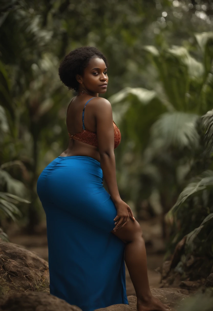 A african Woman with a very big Butt from
Behind 