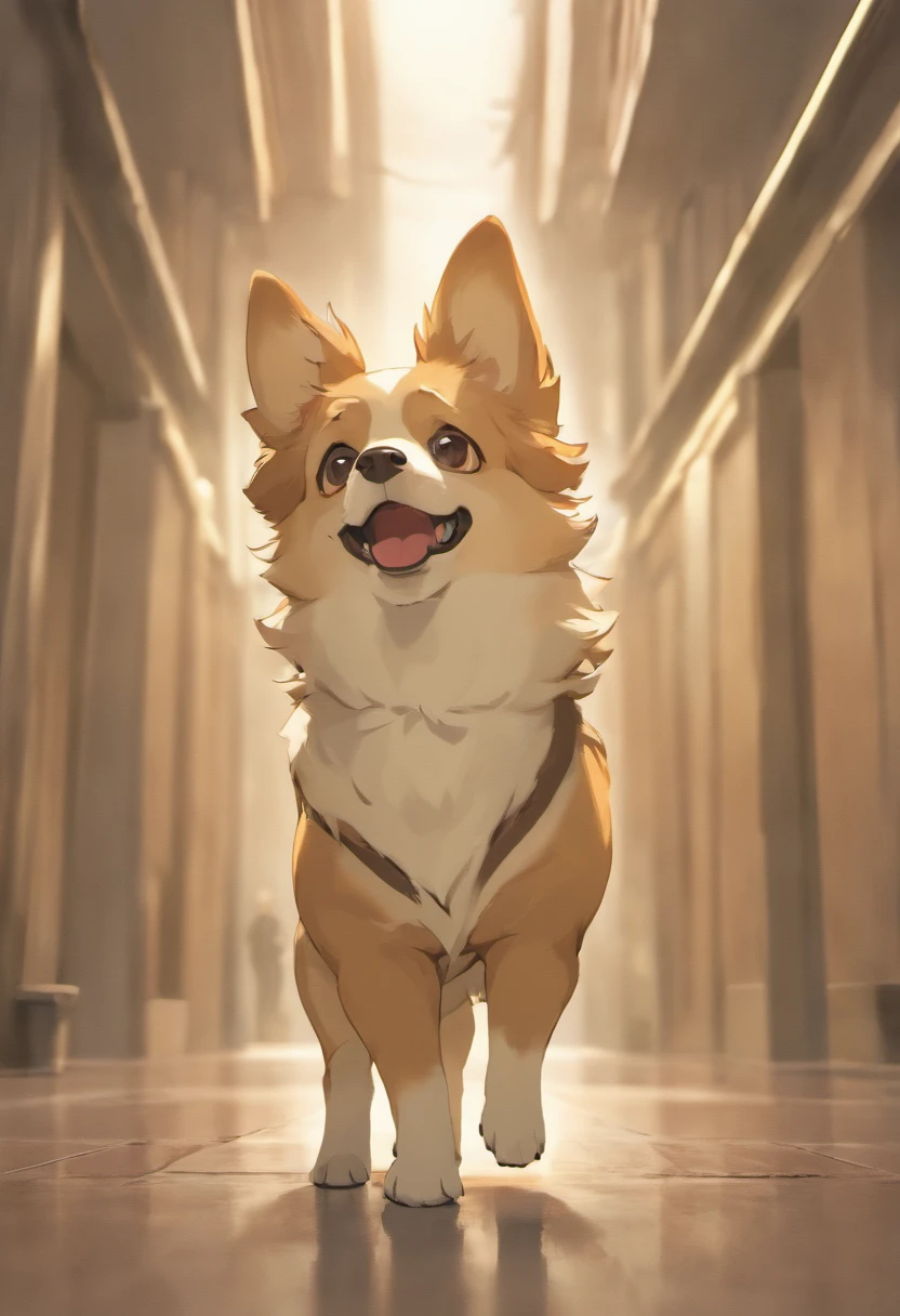 Create ultra-high-resolution images that capture Welsh Corgi Pembroke in chic., Very angry dog posture., The front legs hug their chests like a person. Use advanced macro photography techniques to highlight the intricate details of your dog's fur., Standing ears, And some expressive eyes and tongue protrude.. Place the camera at eye level of the dog., Building a close relationship between the audience and the dog model. Use a large aperture for shallow depth of field, Let the dog stand out sharply against a white background.. Improve the lighting to emphasize the texture and contours of your dog's body., Using Soft, Faint light to remove harsh shadows and create, Comfortable atmosphere. Hold the dog in a relaxed position., But balanced., Show your flexibility and elegance.. Try to capture moments between movements naturally., such as stretching or grooming., To convey a sense of authenticity.. Use post-processing techniques to adjust the sharpness of the image., contrast, and color balance., Ensure that all aspects, From complex forms of dogs to intense gazes., Show amazing detail. Finally, It conveys the serene beauty and innate elegance of the Welsh Corgi., Capture moments that celebrate the unique essence of a dog's curiosity and balance.."