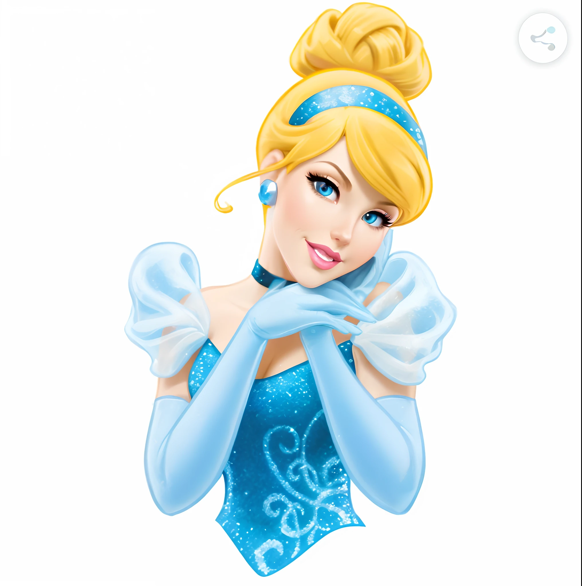 a close up of a woman in a dress and gloves posing for a picture, disney art style, beautiful character painting, artgerm and lois van baarle, style ivan talavera and artgerm, style artgerm, stanely artgerm, art in the style of disney, extremely detailed artgerm, artgerm julie bell beeple, hair in bun, beautiful face, bright blue eyes