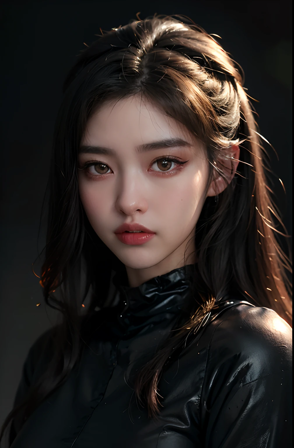 Hyper-realistic art, gallery-grade work, ultra precision, visually striking, sublime masterpiece, peak clarity, twilight dimness, subdued lighting,
1girl,solo,
low key,deep shadow,