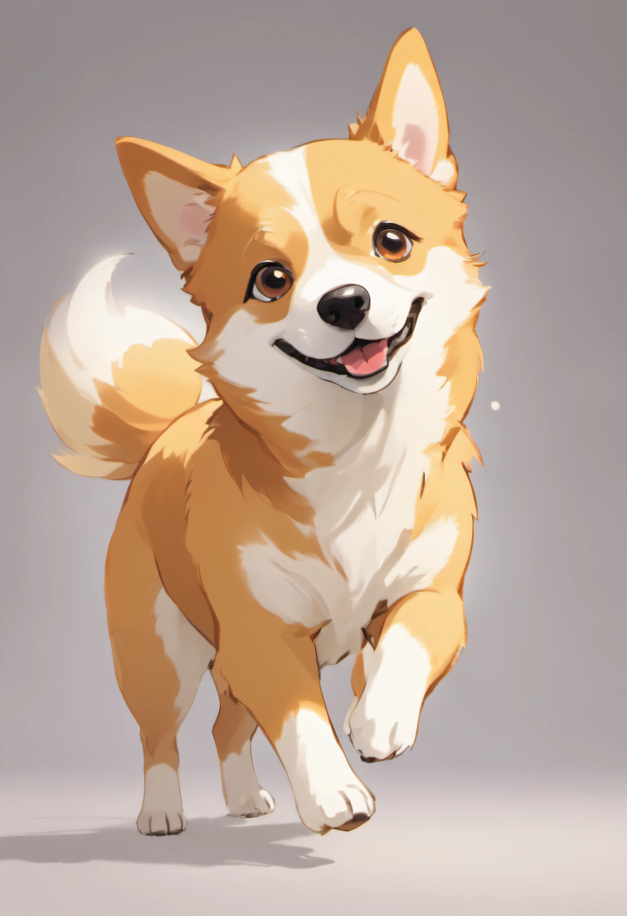 "Create ultra-high-resolution images that capture Welsh Corgi Pembroke in chic., Classic dog pose. Use advanced macro photography techniques to highlight the intricate details of your dog's fur., Standing ears, And some expressive eyes and tongue protrude.. Place the camera at eye level of the dog., Building a close relationship between the audience and the dog model. Use a large aperture for shallow depth of field, Let the dog stand out sharply against a white background.. Improve the lighting to emphasize the texture and contours of your dog's body., Using Soft, Faint light to remove harsh shadows and create, Comfortable atmosphere. Hold the dog in a relaxed position., But balanced., Show your flexibility and elegance.. Try to capture moments between movements naturally., such as stretching or grooming., To convey a sense of authenticity.. Use post-processing techniques to adjust the sharpness of the image., contrast, and color balance., Ensure that all aspects, From complex forms of dogs to intense gazes., Show amazing detail. Finally, It conveys the serene beauty and innate elegance of the Welsh Corgi., Capture moments that celebrate the unique essence of a dog's curiosity and balance.."
