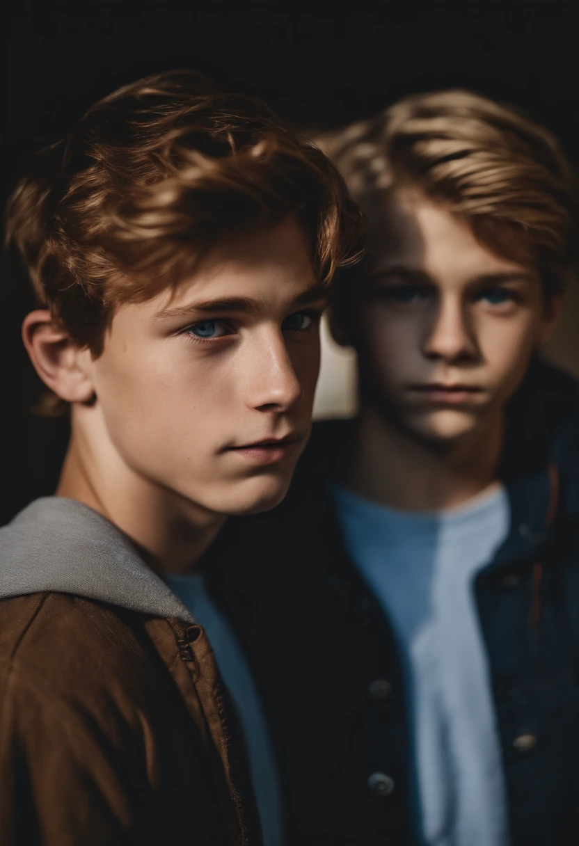 create a picture of a boy who is in cute and in cartoon trick. der junge hat braune haare braune augen und. leicht braune haut
