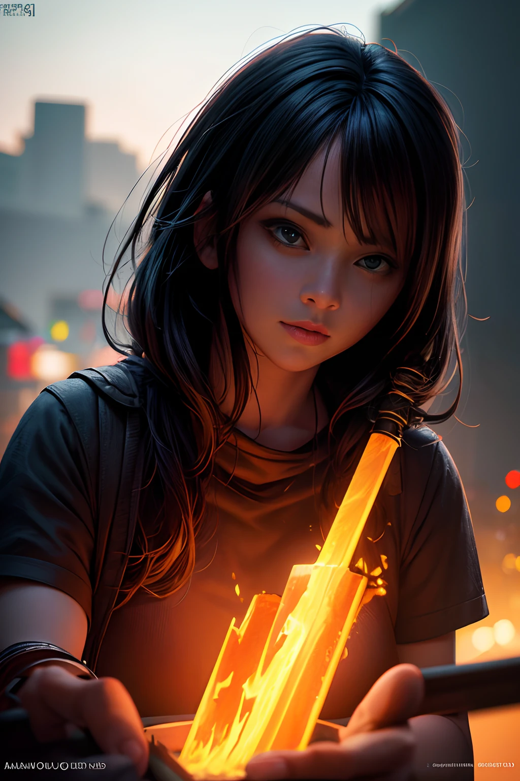 (game cover,RPG style,anime style,minimalist,action,featured photo,no name,no watermark),(best quality,4k,8k,highres,masterpiece:1.2),ultra-detailed,(realistic,photorealistic,photo-realistic:1.37),HDR,UHD,studio lighting,ultra-fine painting,sharp focus,physically-based rendering,extreme detail description,professional,vivid colors,bokeh,portraits,landscape,horror,photography,concept artists,warm color tones,soft lighting