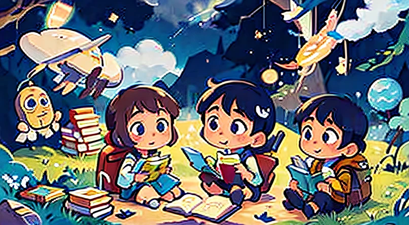 One in the mountains、Poor children in rural areas,Own a spaceship made of books,Fly into the universe
