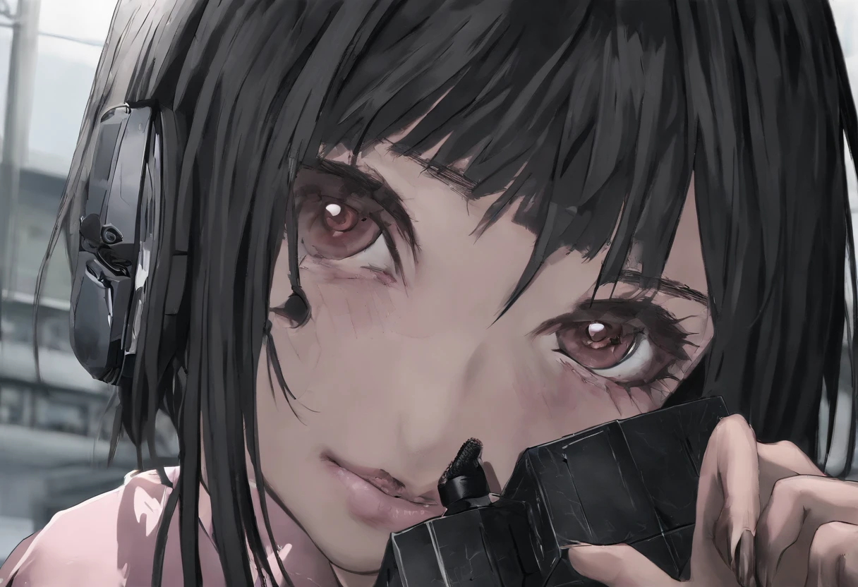 ((((Five Fingers)))), ((masutepiece)), (((Best Quality))), ((Ultra-detailed face)), super-detaild skin, Ultra-detailed eyes, ((Photorealistic)), ((((Five Fingers)))), full boby, Perfect Anatomy, Smile, ((Japan modern schoolgirl in uniform and pink cute coat)), (((Japan high school girl wearing dark black leather gloves on both hands))), Mini skirt, Bare legs, (((High school girl with hand microphone))), Full body, In modern Tokyo, Photo, Street Interviews, 18year old, Modern makeup, Cute, Adult schoolgirl, Shiny hair, Black hair, short-hair,Looking through the bangs, Black hair, Portrait