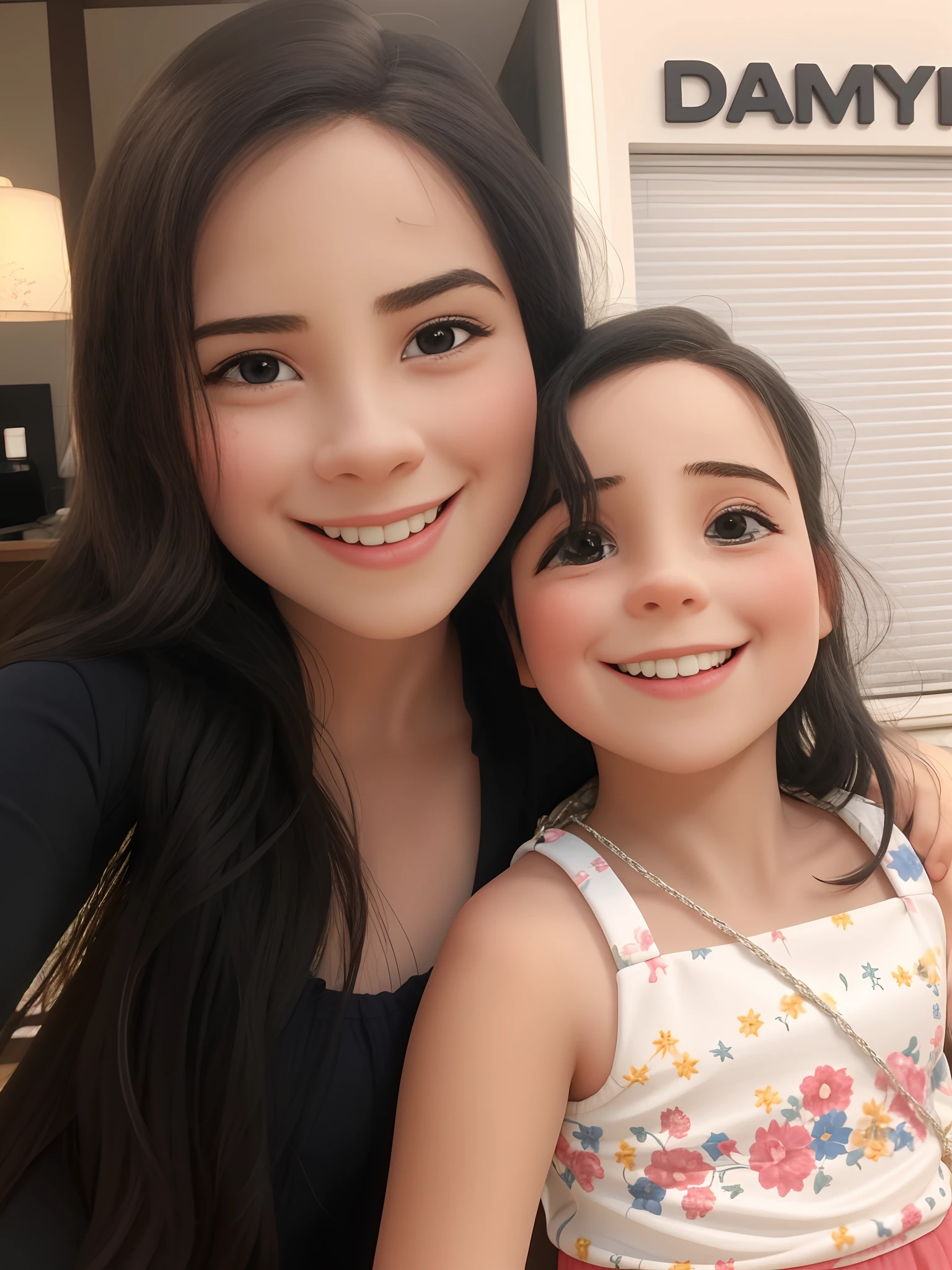 there is a woman and a little girl that are smiling, Mulher de 30 anos, 3 0 anos de idade mulher, 2 9 anos, 2 7 anos, 2 8 anos, 3 2 anos, 2 4 anos, with a kid, 6 anos,