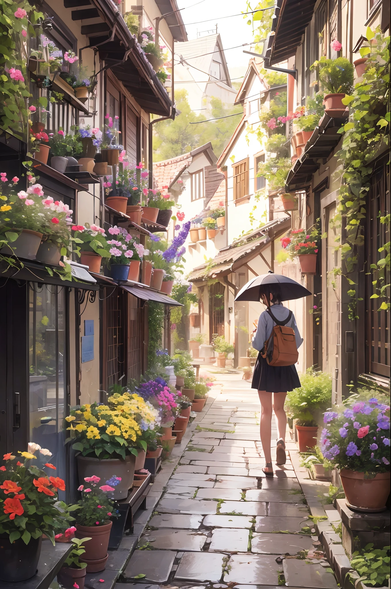 Imagine that you are in a beautiful garden, filled with colorful flowers and fragrant scents. --auto --s2