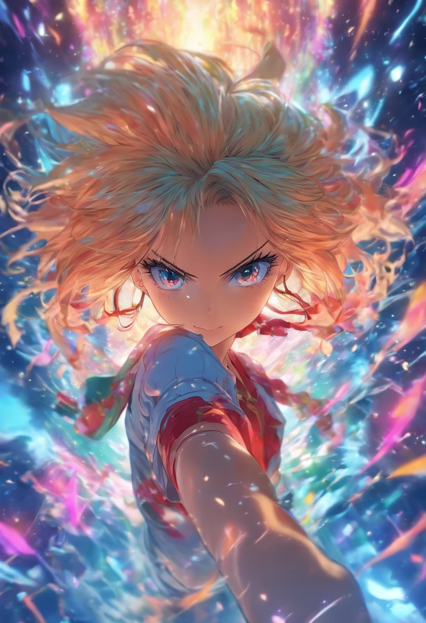 of the highest quality, masutepiece, High resolution, 8K, Anime-style girl, Variety of backgrounds,One girl, detailed line art, Digital Enhancement, Huge boobs close-up, Anime Core, Flowing fabric,rot,Torogao,Pleasant look,verd s eyes