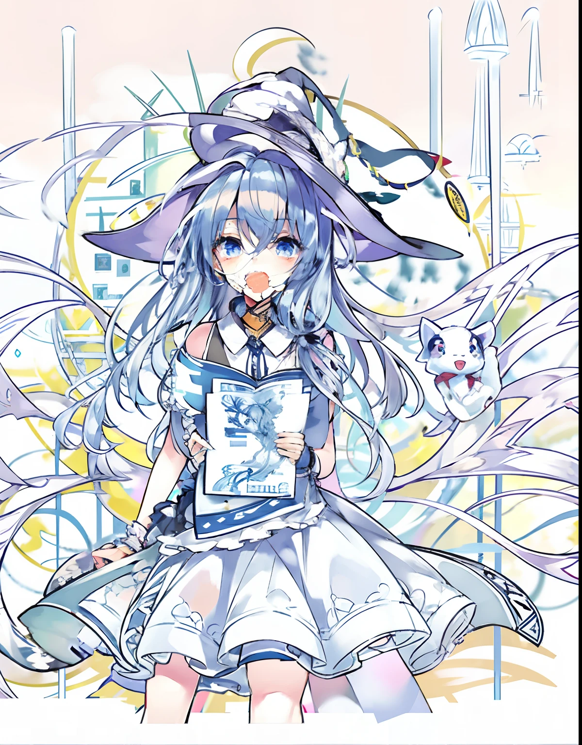 chica anime con sombrero y vestido con un libro, Desde Touhou, Chica bruja, Arte Zerochan, Chica bruja mecanizada, Zerochan, Ganador del concurso Pixiv, Cirno deseo, por Kamagurka, loli, Pixiv, Kirisame Marisa desde Touhou, en Pixiv, [ Arte conceptual ]!!, Personaje de Touhou