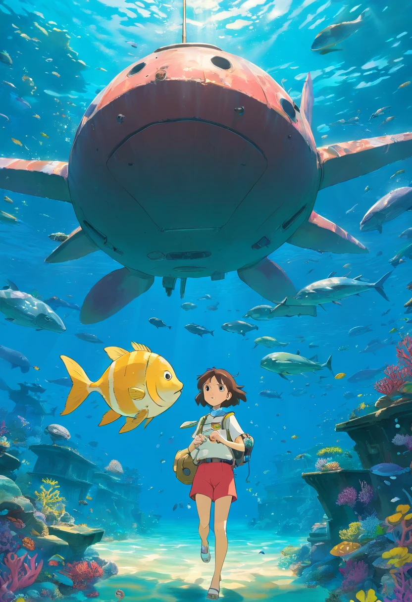 (highres:1.2,UHD,underwater),amy rose,scuba diving,shipwreck,clear water,coral reefs,fish swimming,sun rays,deep sea exploration,adventure,exploring the unknown,diving equipment,diving mask,flippers,wetsuit,underwater world,marine life,diver,depth,underwater photography,colorful,remote location,adventure sport,shipwreck exploration,rich biodiversity,vivid colors,detailed textures,water reflections,sunlight penetrating through water,exploration journey,depth perception,thrilling experience
