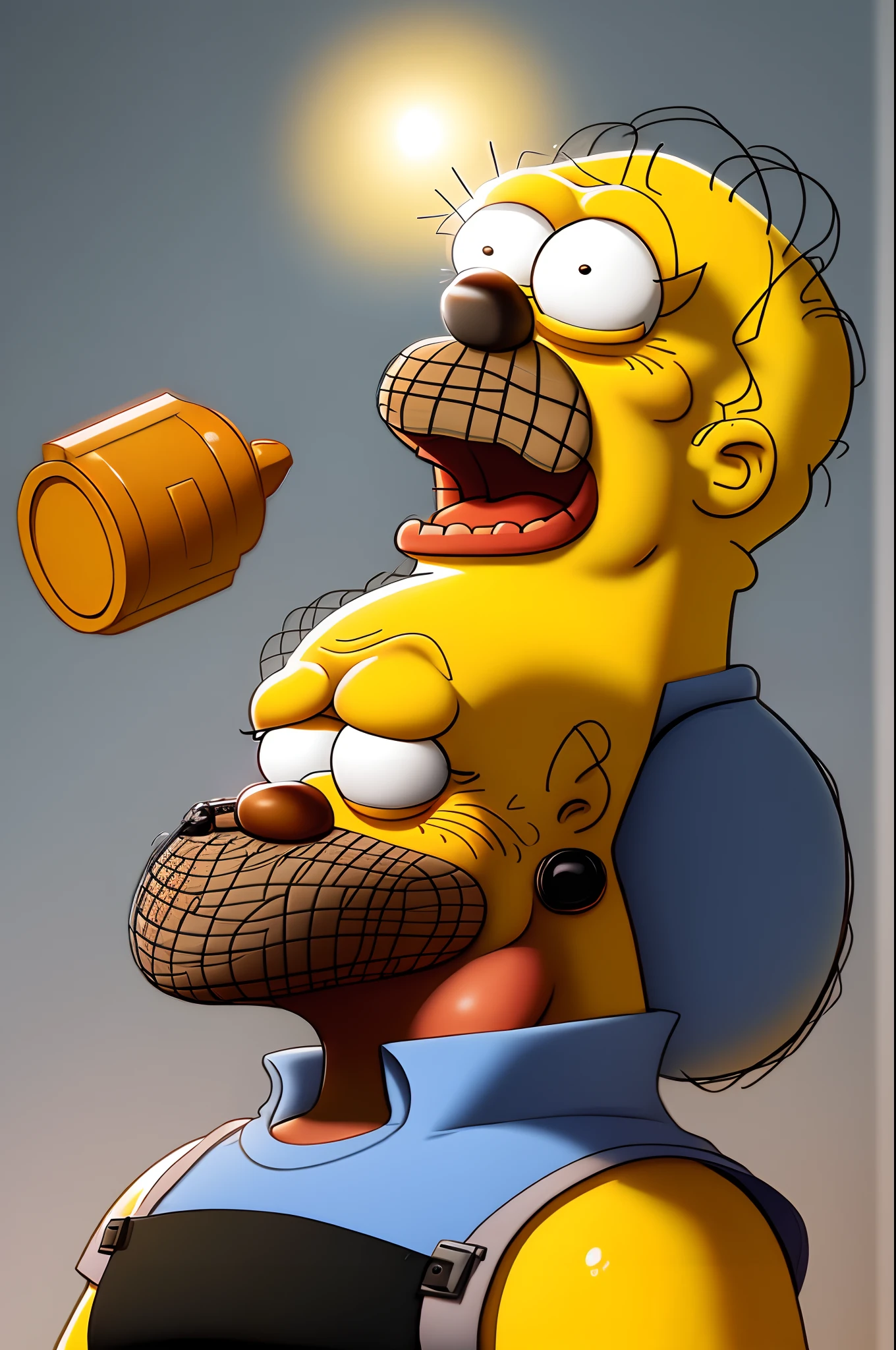 homer simpson but scribbles