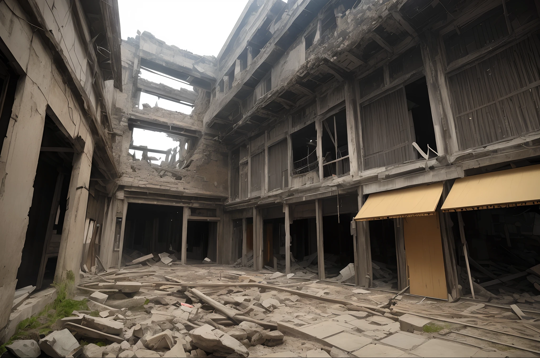 femele,1人,ruins,department store,Clothing store,hollow,calm,