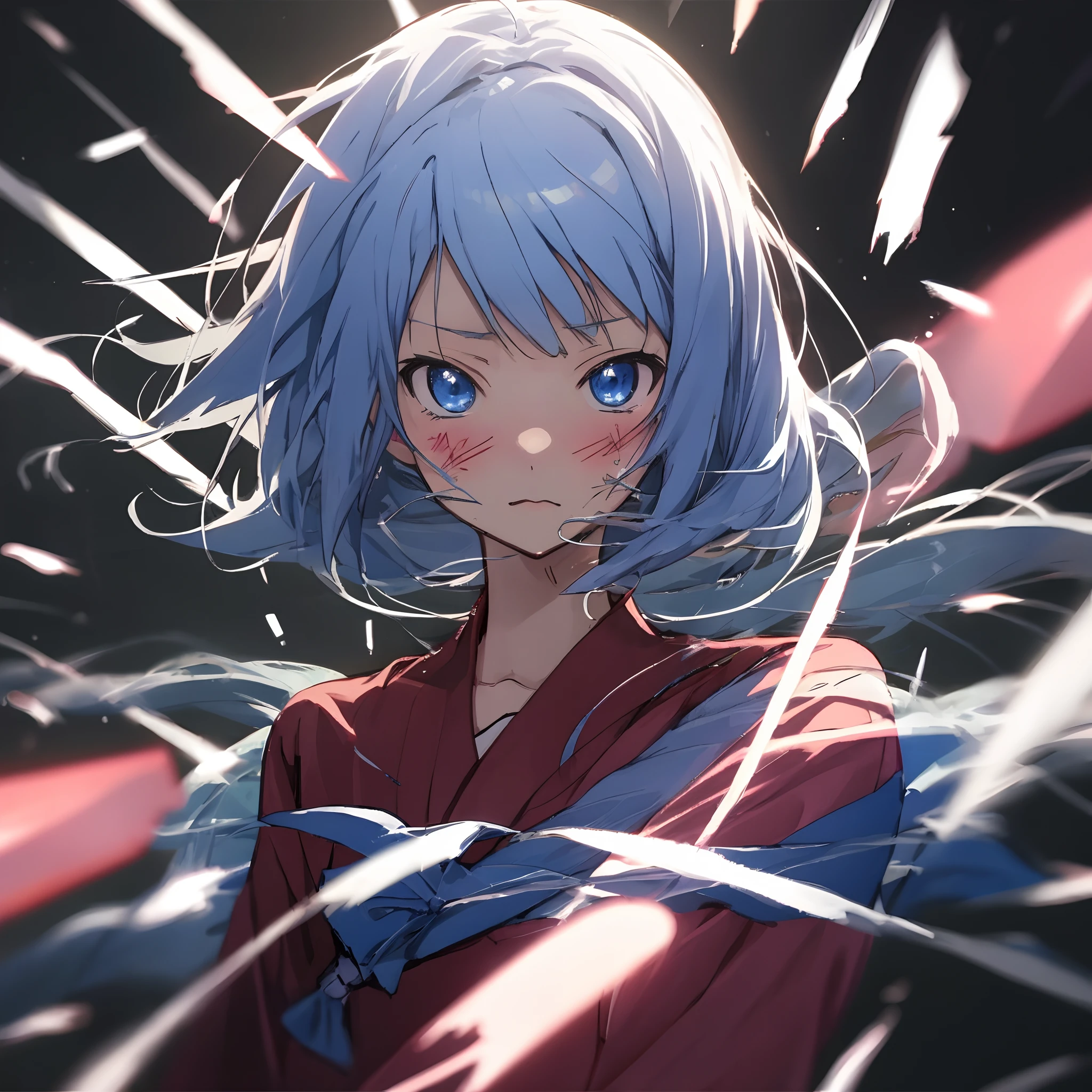 Self-harm anime girl