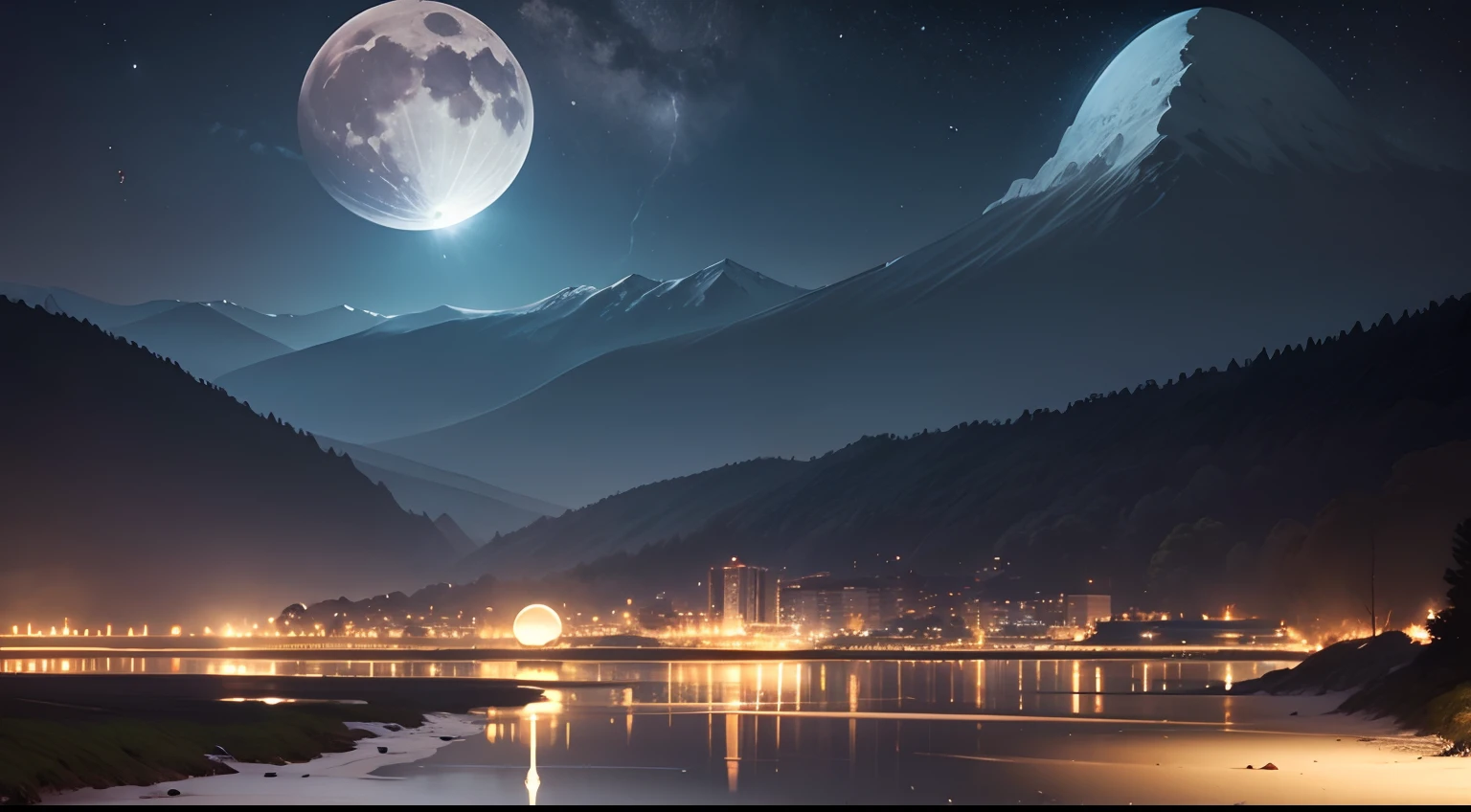 a moon、landscapes、natta