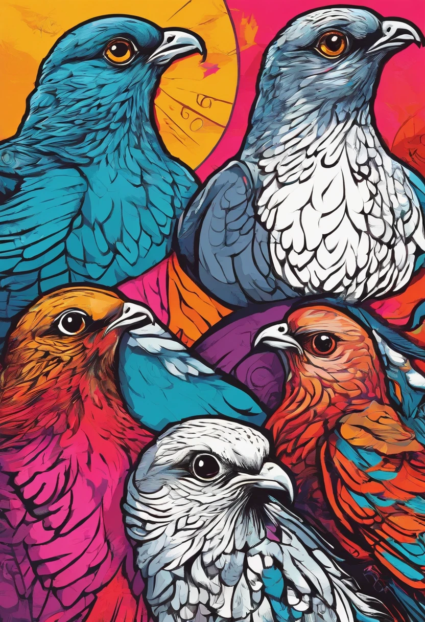Pigeons and falcons