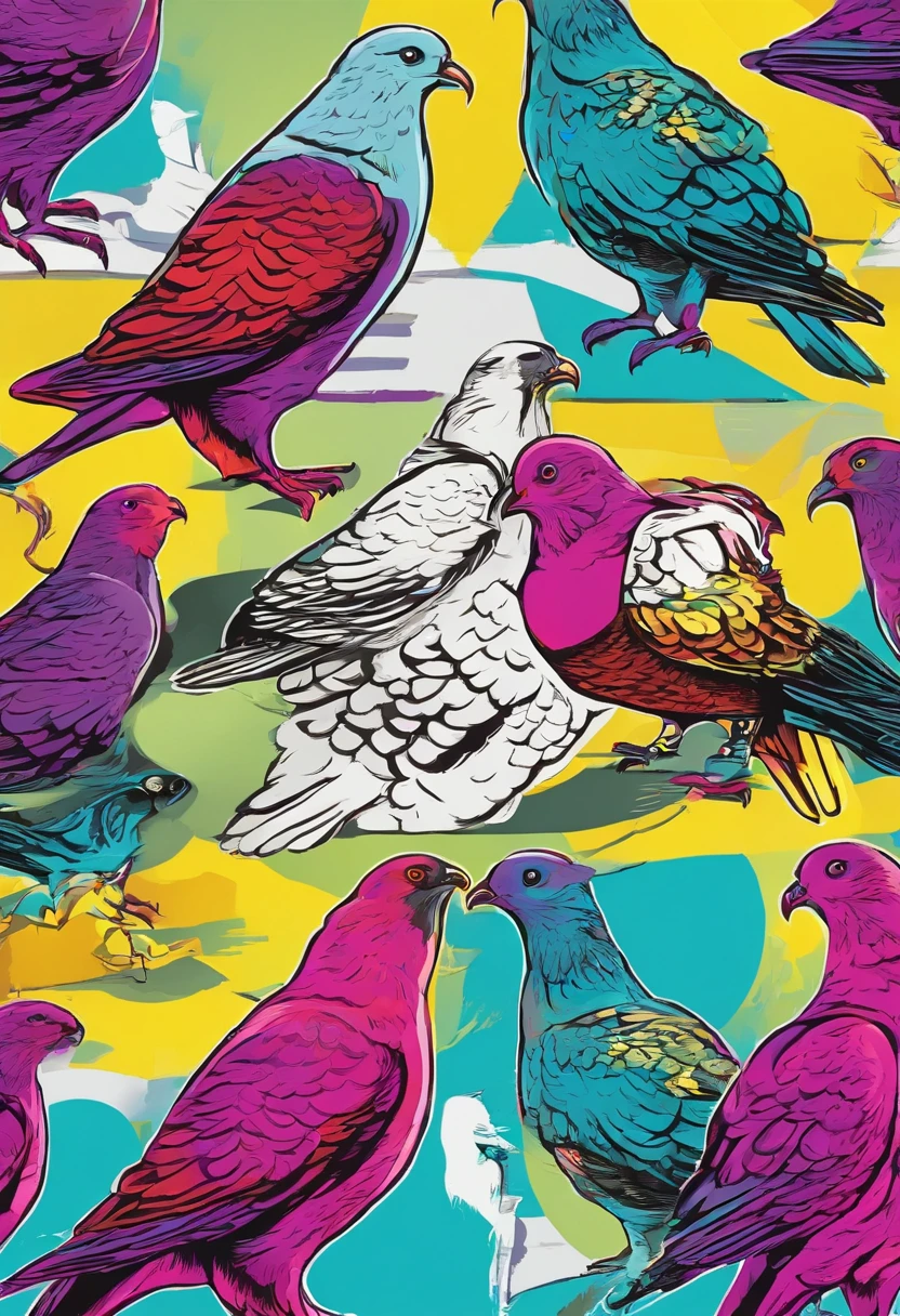 Pigeons and falcons