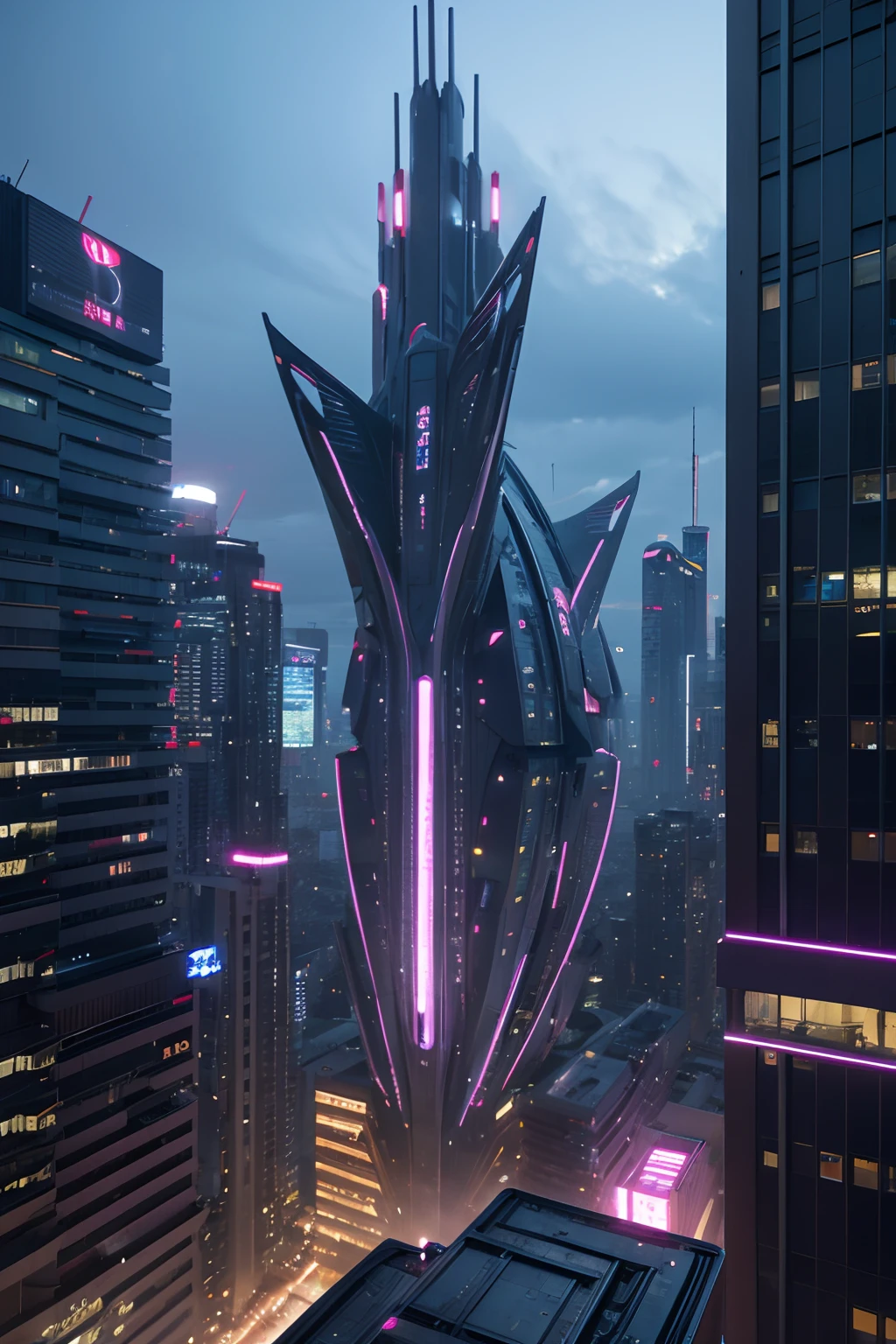 Parametric architecture，chies，cyber punk perssonage